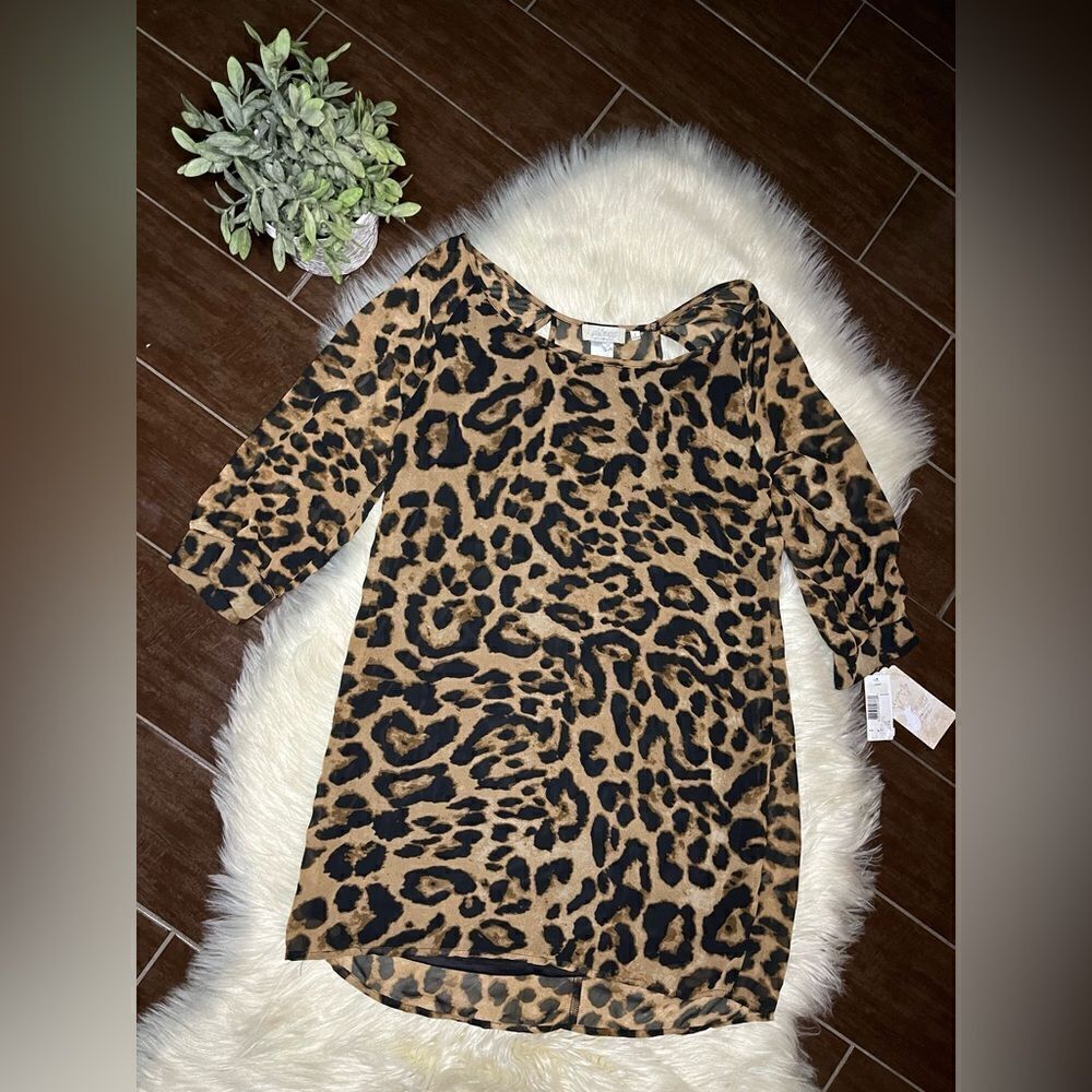 Soulmates leopard print dress sz Large